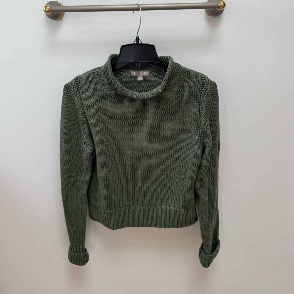J. Crew Green Rollneck Sweater